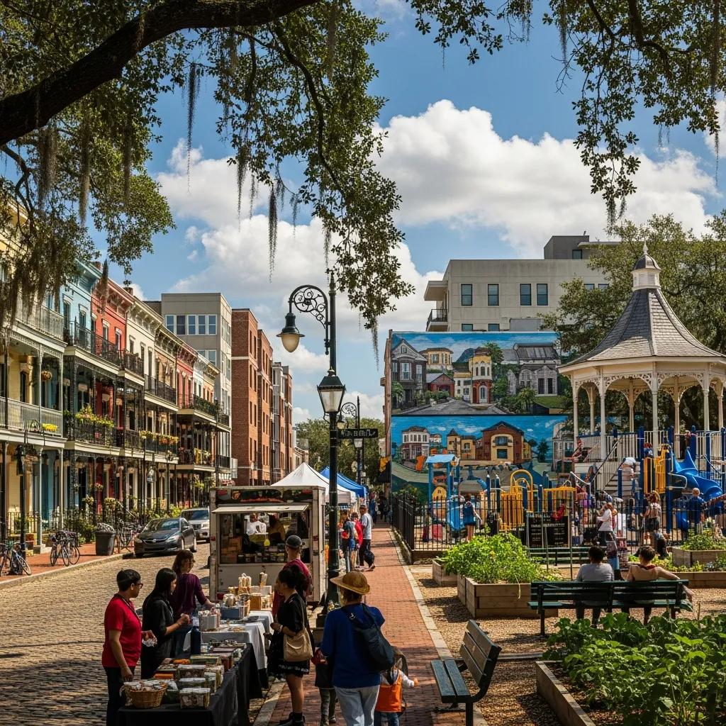 Diverse Savannah neighborhood showcasing unique characteristics and community features
